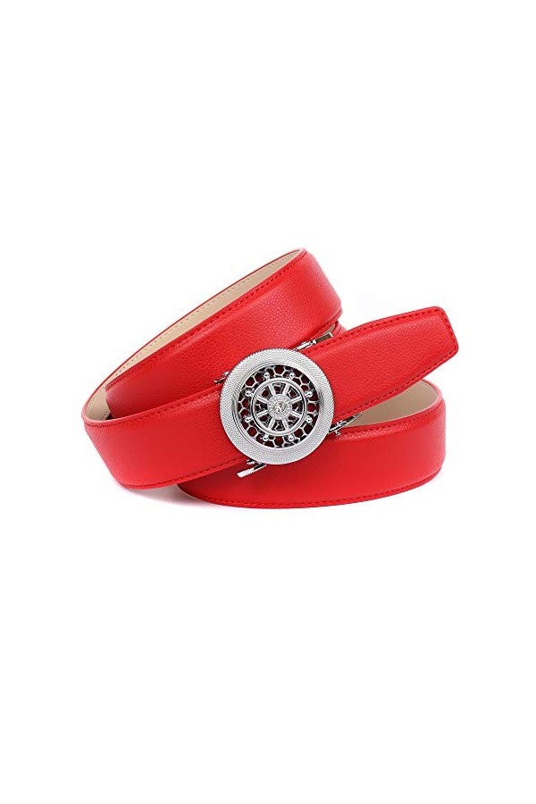 Anthoni Crown Ledergürtel Ceinture, Noir, 110 cm Femme