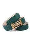 Anthoni Crown Ledergürtel Ceinture, Vert, 110 cm Femme
