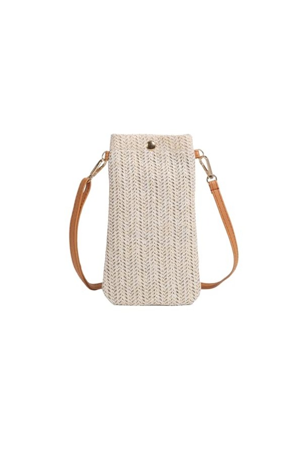 Siyecioa Sacs à Bandoulière, Sacs Tissés en Paille Tissée Décontractée pour Femmes, Sacs à Bandoulière Tissés, Sacs pour Télé