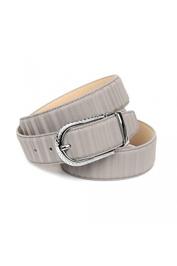 Anthoni Crown Ledergürtel Ceinture, Gris, 55 Femme
