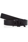 Armani Exchange Black Logo Ceinture, Noir, 55 Femme
