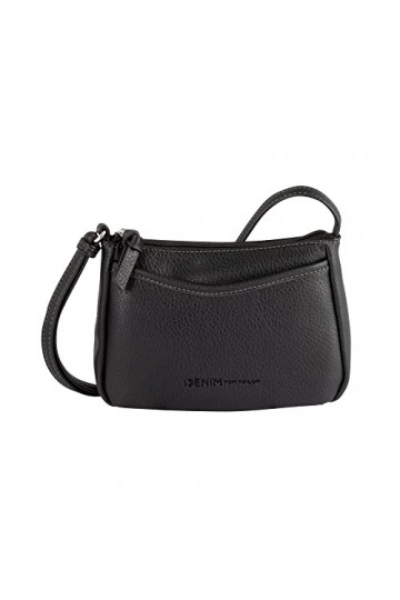 Tom Tailor Denim Cilia, Sac à bandoulière Femme, Noir Schwarz , 4x14x21.5 cm W x H D 