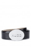 HUGO Femmes Zelda Belt 3,5cm Ceinture en cuir italien avec boucle plate ovale à logo