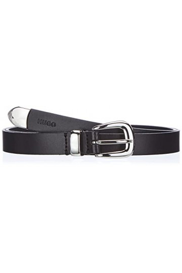 HUGO Femmes Kim Belt 2cm-AL Ceinture en cuir italien avec boucle à ardillon et passant en métal