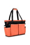 Fasrom Grand Sac de Plage Femmes, XXL Sac Cabas Plage Sac de Piscine avec Fond Zippé, Orange