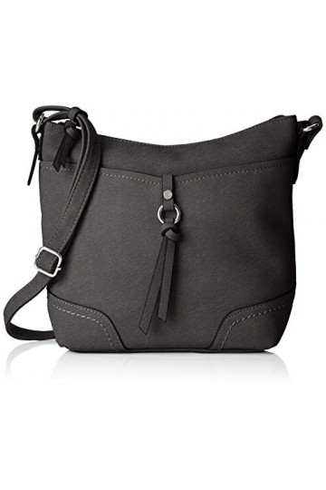 Tom Tailor Acc Imeri, Sac bandoulière Femme, Noir Schwarz , 28x25x8.5 Centimeters B x H x T 