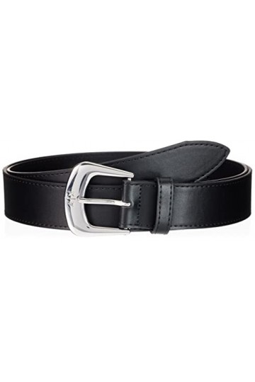 Armani Exchange Boucle Minimale avec Logo en Relief Ceinture, Noir, XXL Femme