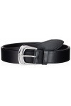 Armani Exchange Boucle Minimale avec Logo en Relief Ceinture, Noir, XXL Femme