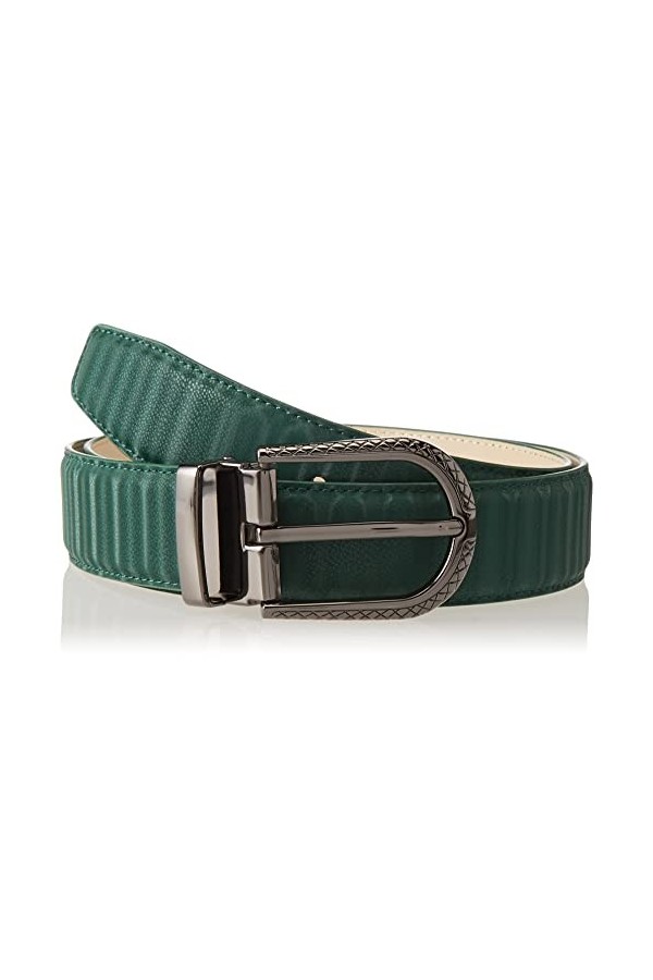 Anthoni Crown Ledergürtel Ceinture, Vert, 70 Femme