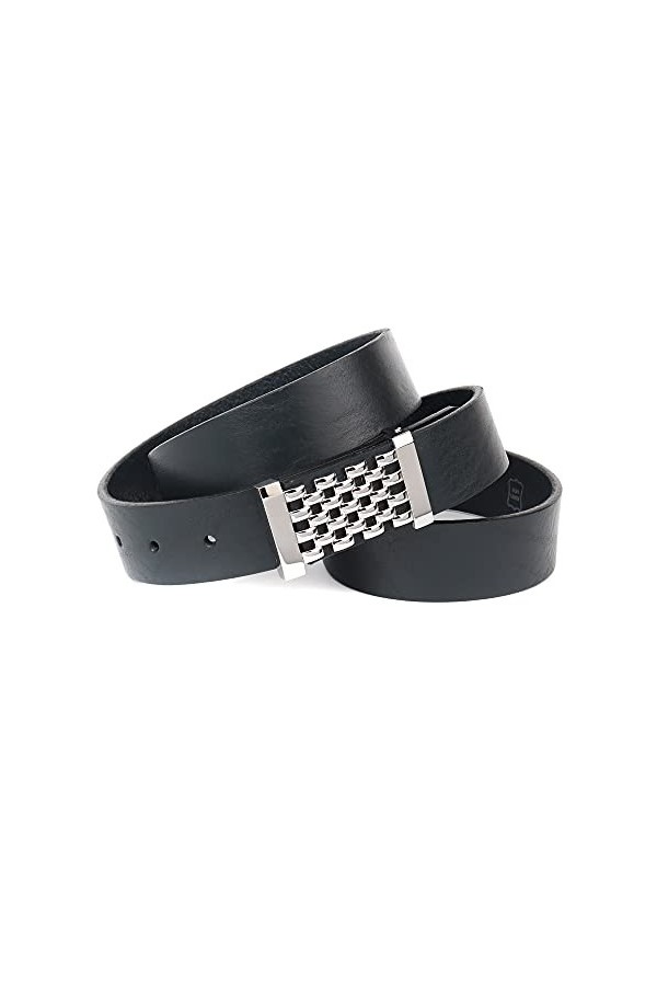 Anthoni Crown Ledergürtel Ceinture, Noir, 110 cm Femme