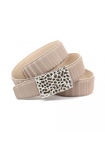 Anthoni Crown Ledergürtel Ceinture, Beige, 105 cm Mixte