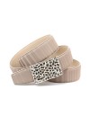 Anthoni Crown Ledergürtel Ceinture, Beige, 105 cm Mixte