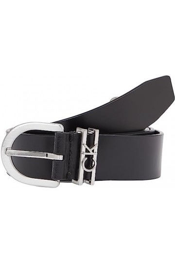 Calvin Klein Ceinture Femme Ck Must Ck Loop Belt 3.0 cm Ceinture Cuir, 0 Ck Black , 100 cm