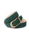 Anthoni Crown Ledergürtel Ceinture, Vert, 110 cm Femme
