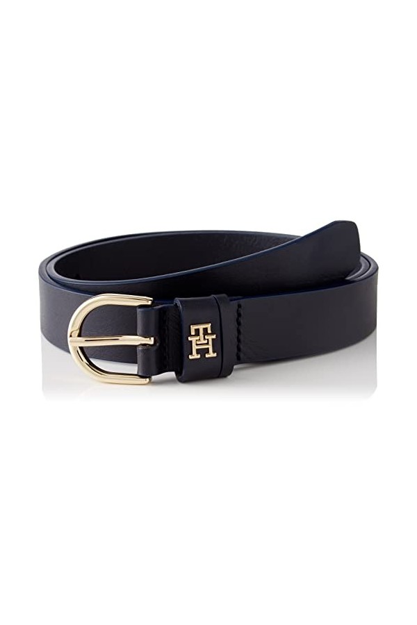 Tommy Hilfiger Ceinture Femme TH Timeless 2.5 Ceinture Cuir, Bleu Space Blue , 85