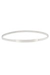 VONMELLI Ceinture mince en métal pour robe extensible mince ceinture pour femmes or/argent, 4-lisse boucle argentée, S:Suitab
