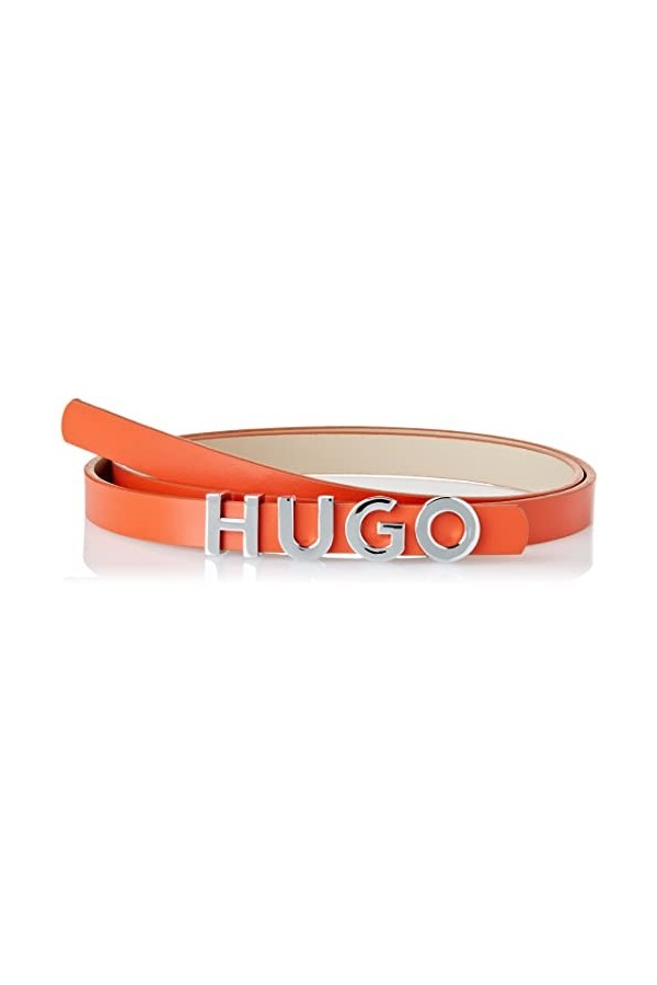 HUGO Zula Belt 1,5cm Ceinture, Dark Orange807, 85 aux Femmes