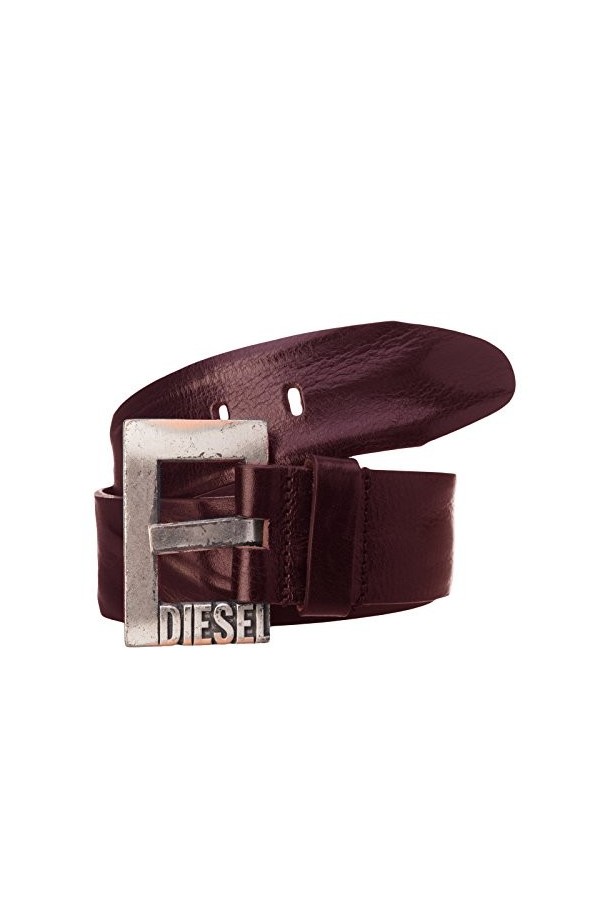Diesel BIROC CINTURA Ceinture Ceinture LADIES Cuir véritable Marron, 80 cm 