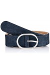 Brax Ledergürtel mit Glanzfolie Ceinture, Bleu Navy 22 , 6641 Taille du Fabricant : 90 Femme