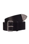 Diesel BAES CINTURA Ceinture en cuir véritable Noir, 80 cm 
