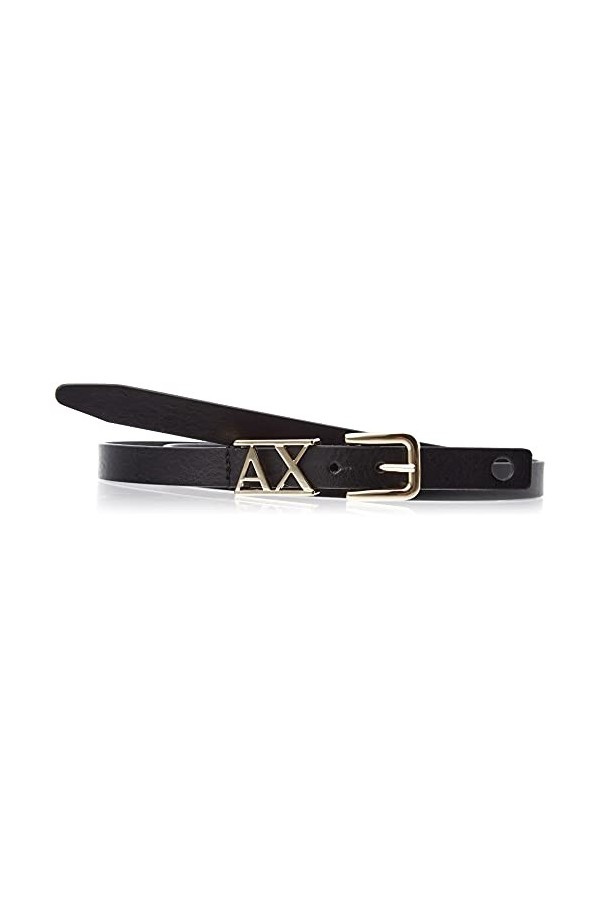 Armani Exchange Black Logo Small Ceinture, 90 aux Femmes