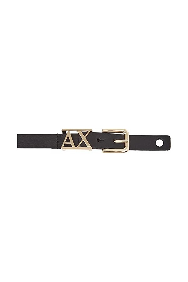 Armani Exchange Black Logo Small Ceinture, 90 aux Femmes
