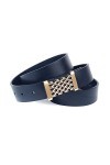 Anthoni Crown Ledergürtel Ceinture, Dunkelblau, 100 Femme