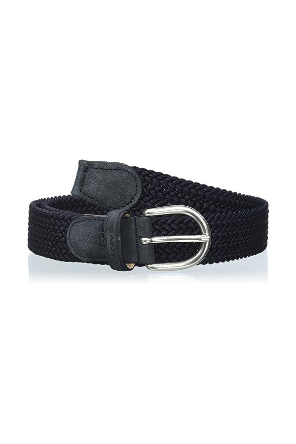 GANT 4940174-410-90-36 Ceinture Tressée Élastique, Bleu Marine, 90-36 Femme