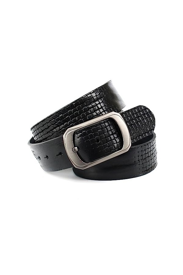 Anthoni Crown Ceinture pour Femme, Noir, 90 cm Mixte