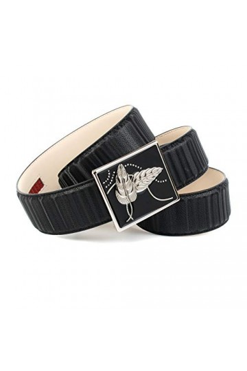 Anthoni Crown Ledergürtel Ceinture, Schwarz, 90 Femme