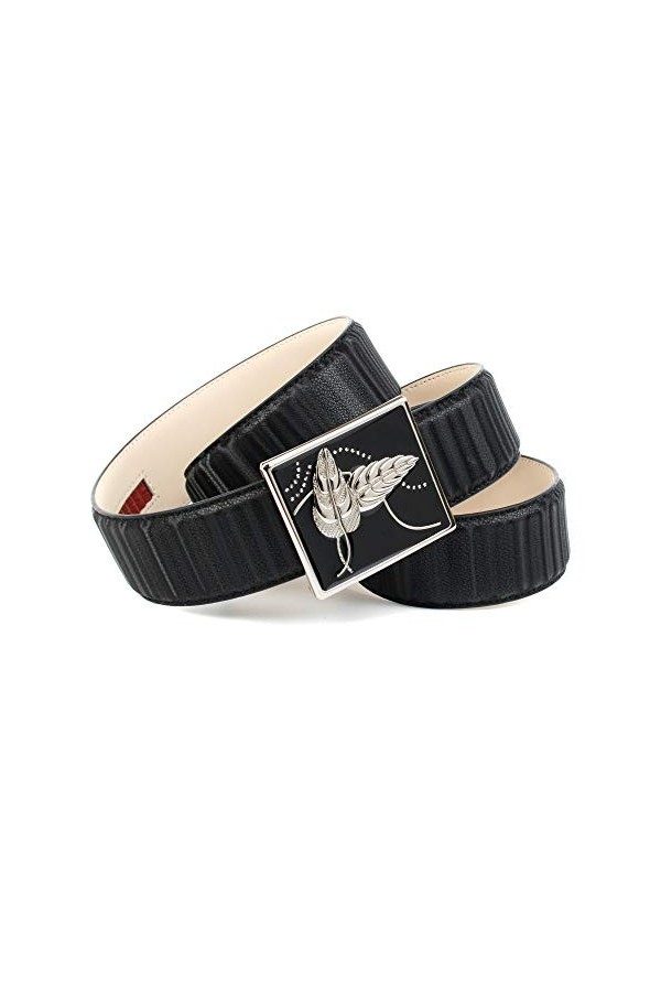Anthoni Crown Ledergürtel Ceinture, Schwarz, 90 Femme