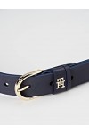 Tommy Hilfiger Ceinture Femme TH Timeless 2.5 Ceinture Cuir, Bleu Space Blue , 80