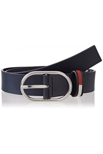 Tommy Jeans Tjw Oval 3.0 Ceinture, Bleu Marine, 90 cm Femme