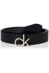 Calvin Klein Re-Lock Low CK 3cm EP Ceinture, Black, Large Taille Fabricant: 95 Femme