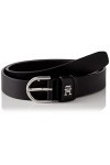 Tommy Hilfiger Ceinture Femme TH Timeless 2.5 Ceinture Cuir, Noir Black , 75