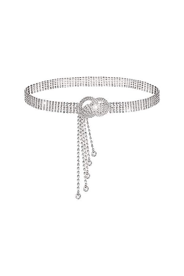 HappyERA Chaîne de ceinture avec strass et ceinture - Or - taille unique