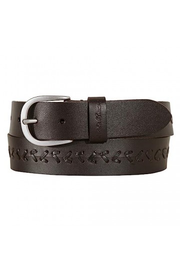 Eddie Bauer Ceinture en Cuir avec Lacets au Milieu, Marron, Taille, Femme