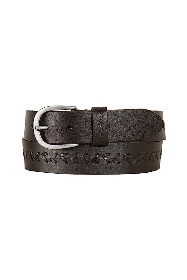 Eddie Bauer Ceinture en Cuir avec Lacets au Milieu, Marron, Taille, Femme