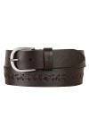 Eddie Bauer Ceinture en Cuir avec Lacets au Milieu, Marron, Taille, Femme