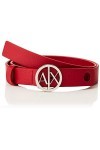 Armani Exchange Circle Logo Belt Ceinture, Rouge Royal Red-Royal Red 07375 , 110 Taille Fabricant: 2XL Femme