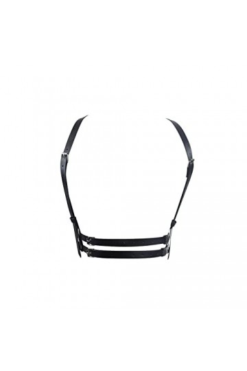 DERLOW Ceinture de taille punk en cuir synthétique pour femme avec 2 ceintures et 3 ceintures Noir, One Size, Polyuréthane, T