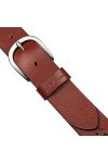 Eddie Bauer Ceinture en Cuir avec Lacets au Milieu, Marron Clair, XL Femme