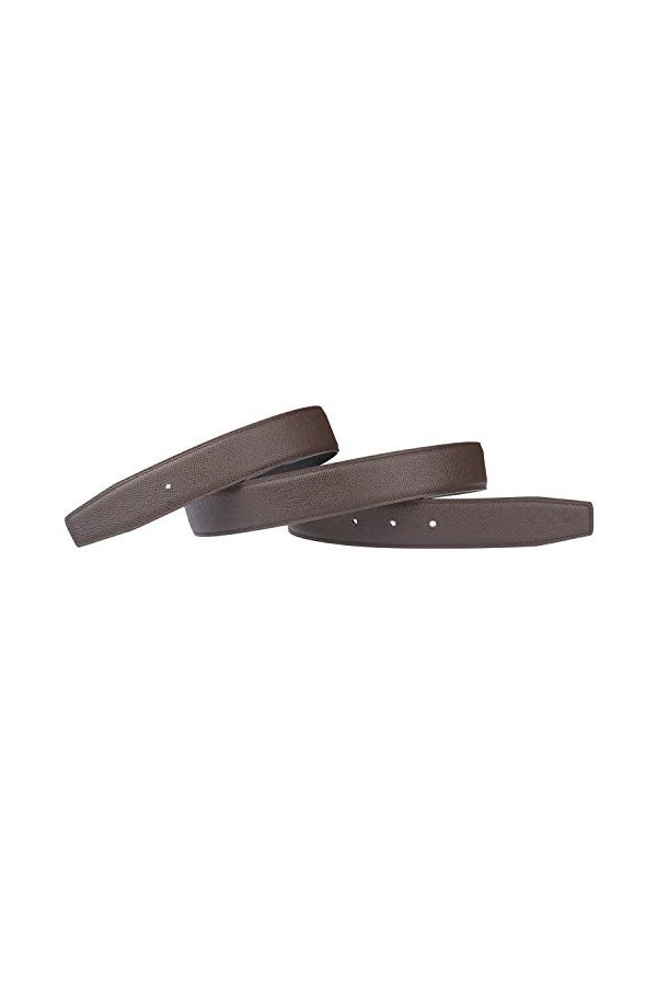 GANGTU H Ceintures en cuir de vache pleine fleur Remplacement Sangle de ceinture sans boucle 32mm largeur Marron