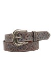 ARIAT Ceinture pour femme à motif croix 3,8 cm, bleu, Medium