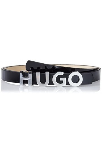 HUGO Femmes Zula Belt 1,5cm-PA Ceinture en cuir verni avec boucle logo en métal