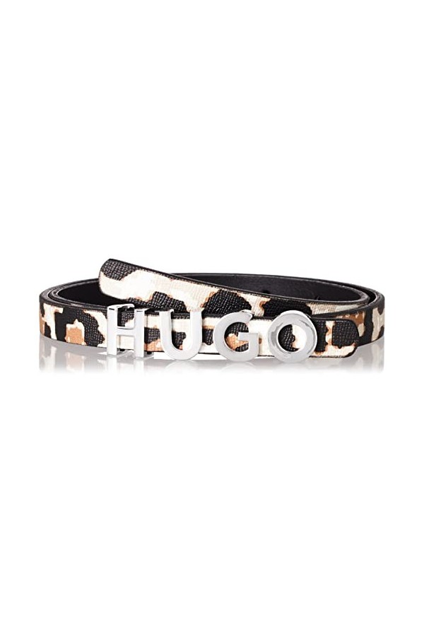 HUGO Femmes Zula Belt 1,5cm-LEO Ceinture à motif animalier avec fermeture en métal à logo