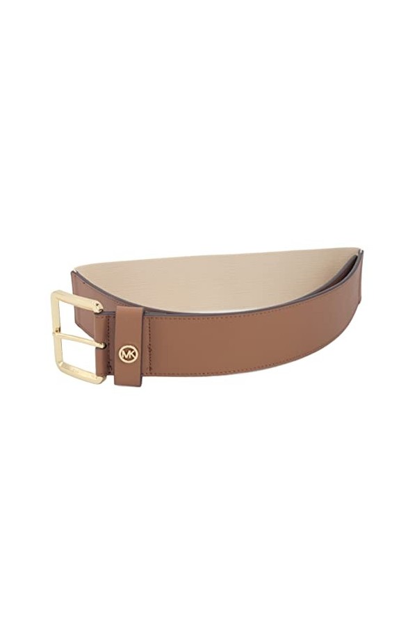 Michael Kors 556228C Ceinture élastique marron clair avec logo doré 104 cm Taille L/XL, marron clair, Large/X-Large