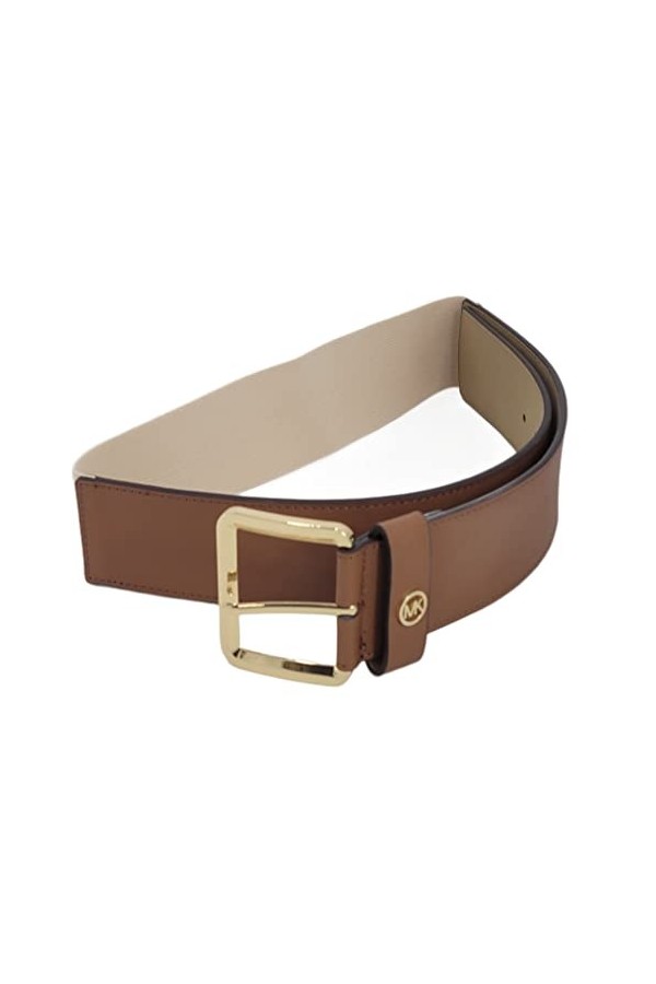 Michael Kors 556228C Ceinture élastique marron clair avec logo doré 104 cm Taille L/XL, marron clair, Large/X-Large