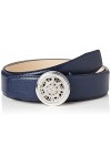 Anthoni Crown Ledergürtel Ceinture, Bleu Foncé, 100 Femme