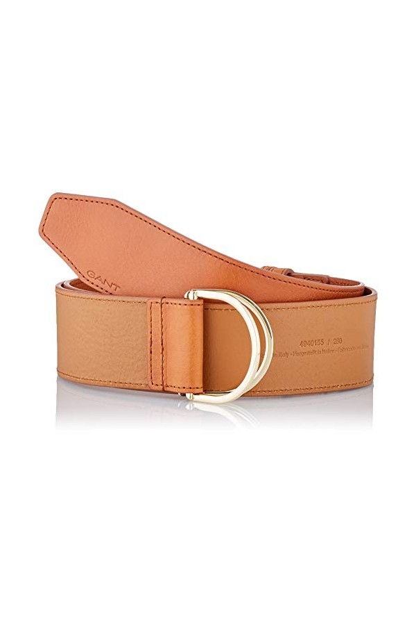 Gant D1. Wide Waistbelt Ceinture, Tan Brown, 90cm / 36W Femme